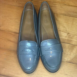 Sebago Women's Gray Leather Penny Loafers